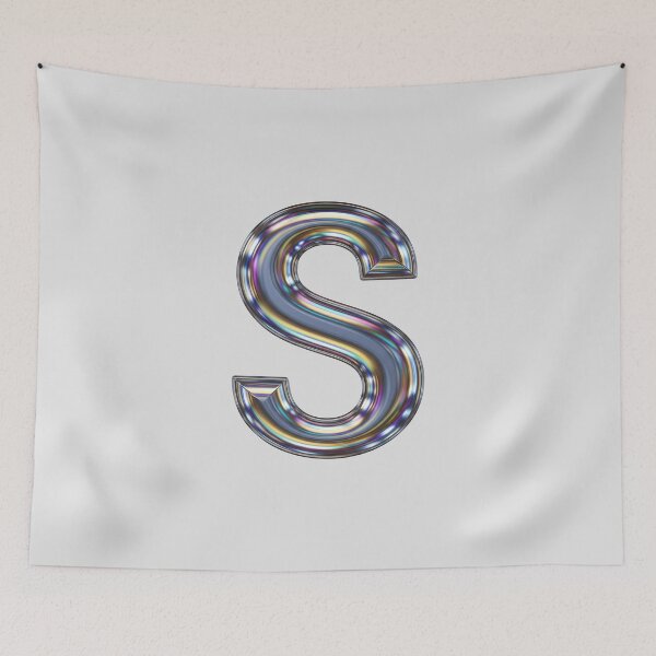 Item preview, Liquid Chrome Letter S - 3D Metallic Alphabet Initial designed and sold by uncoXab.