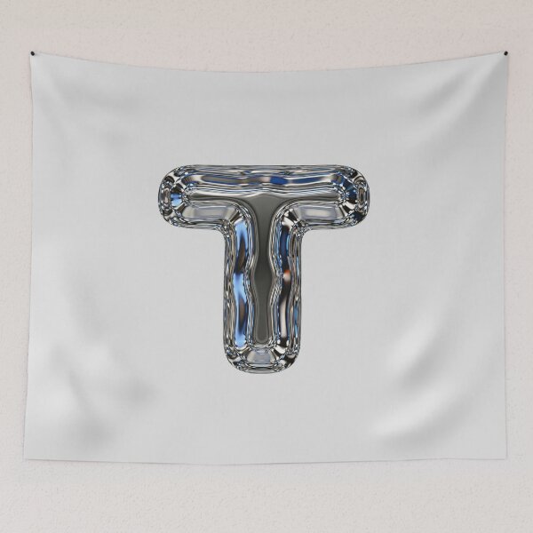 Item preview, Liquid Chrome Letter T - 3D Metallic Alphabet Initial designed and sold by uncoXab.