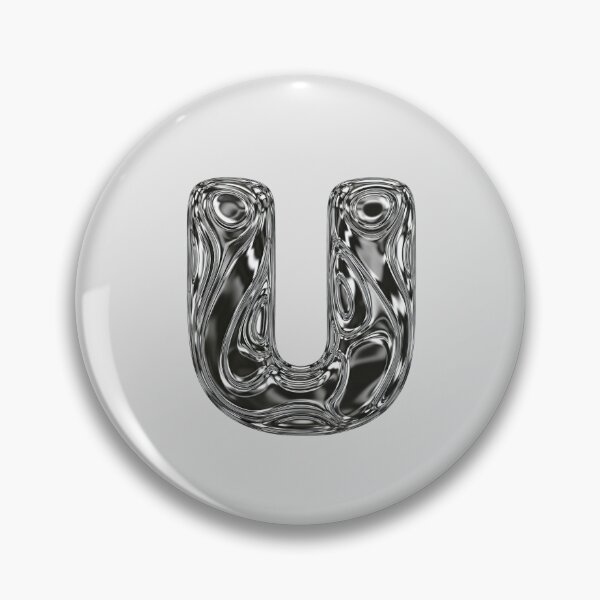 Item preview, Liquid Chrome Letter U - 3D Metallic Alphabet Initial designed and sold by uncoXab.