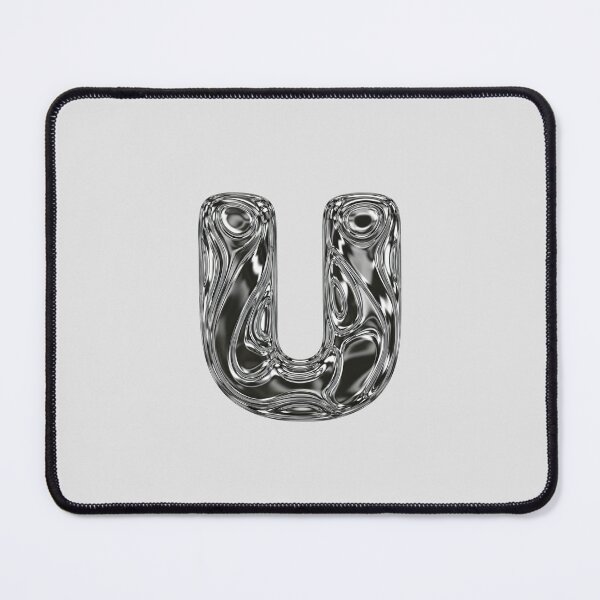 Item preview, Liquid Chrome Letter U - 3D Metallic Alphabet Initial designed and sold by uncoXab.