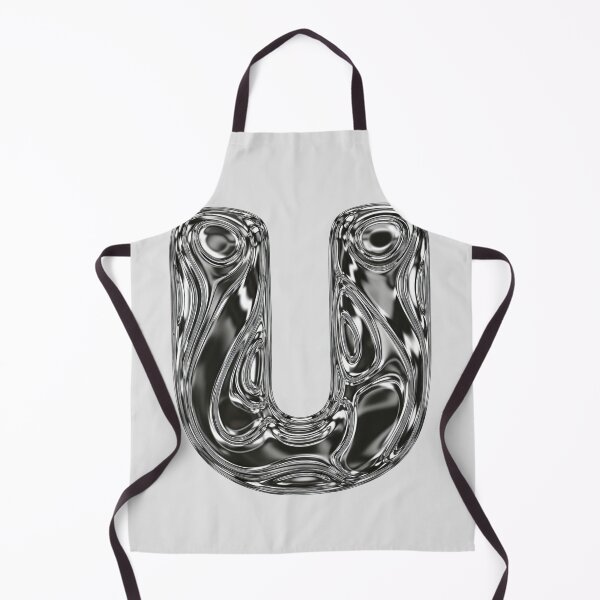 Item preview, Liquid Chrome Letter U - 3D Metallic Alphabet Initial designed and sold by uncoXab.