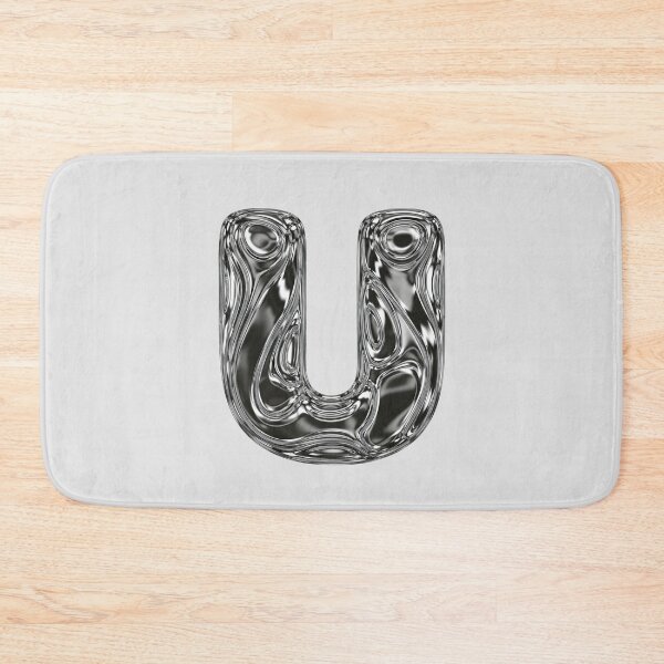 Item preview, Liquid Chrome Letter U - 3D Metallic Alphabet Initial designed and sold by uncoXab.