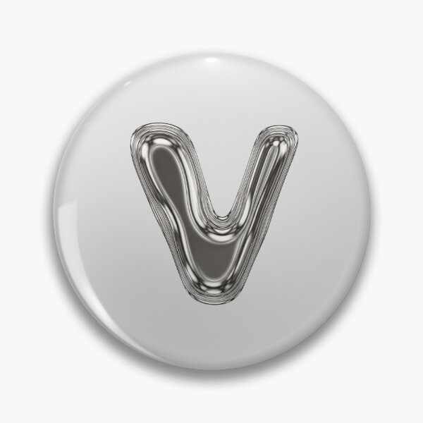 Item preview, Liquid Chrome Letter V - 3D Metallic Alphabet Initial designed and sold by uncoXab.