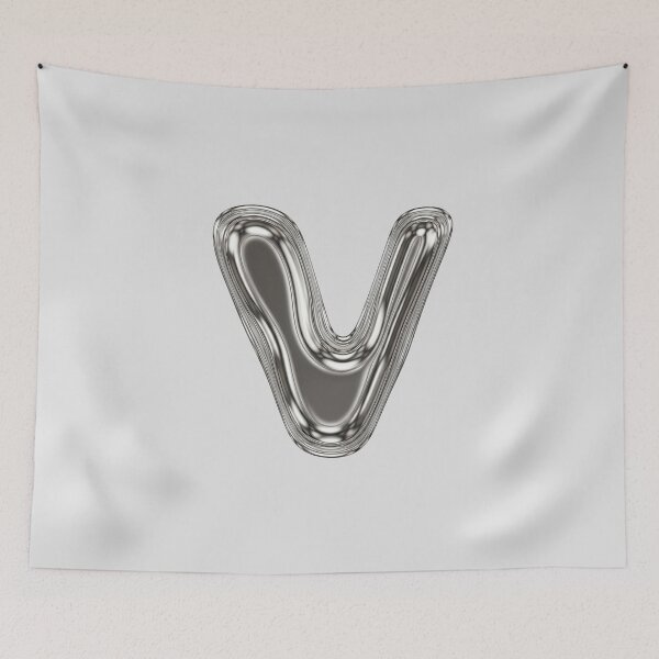 Item preview, Liquid Chrome Letter V - 3D Metallic Alphabet Initial designed and sold by uncoXab.
