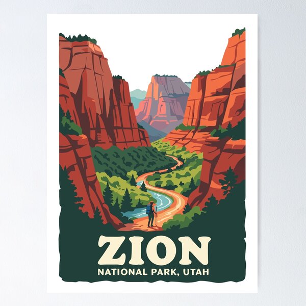 Item preview, Parc national de Zion – Sentiers panoramiques des canyons de l'Utah designed and sold by pixelated_echoes.