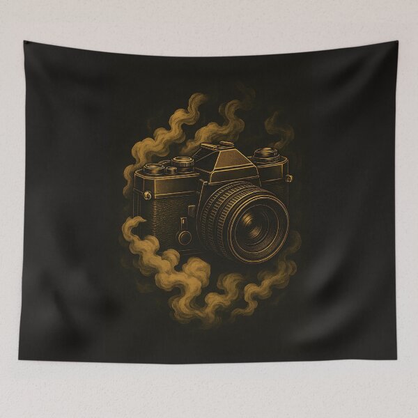 Item preview, "Golden Era | Retro Camera in Gold Smoke" designed and sold by sanjaydesigns.