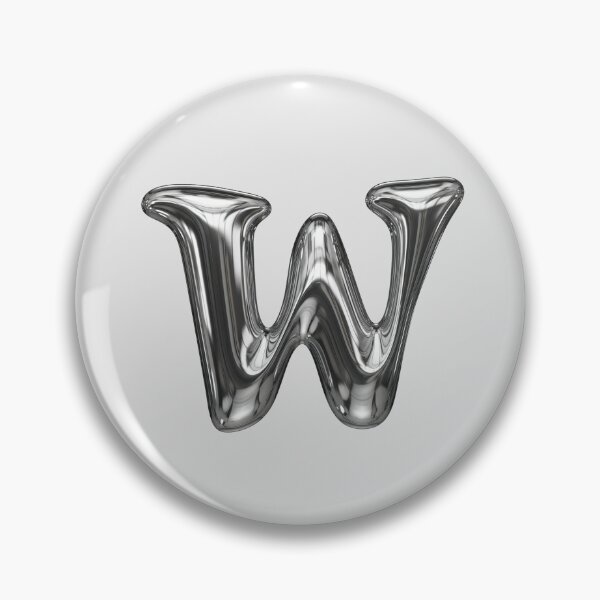 Item preview, Liquid Chrome Letter W - 3D Metallic Alphabet Initial designed and sold by uncoXab.
