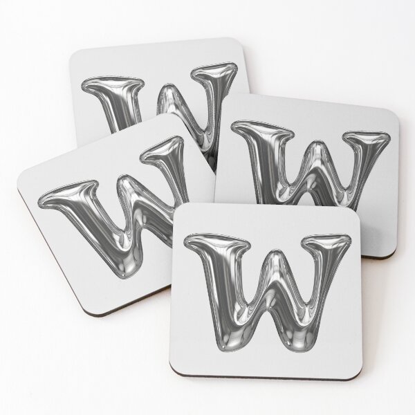 Item preview, Liquid Chrome Letter W - 3D Metallic Alphabet Initial designed and sold by uncoXab.