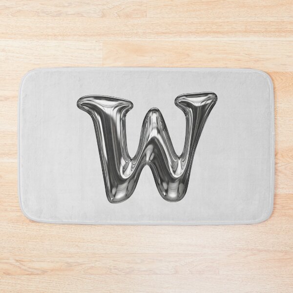 Item preview, Liquid Chrome Letter W - 3D Metallic Alphabet Initial designed and sold by uncoXab.