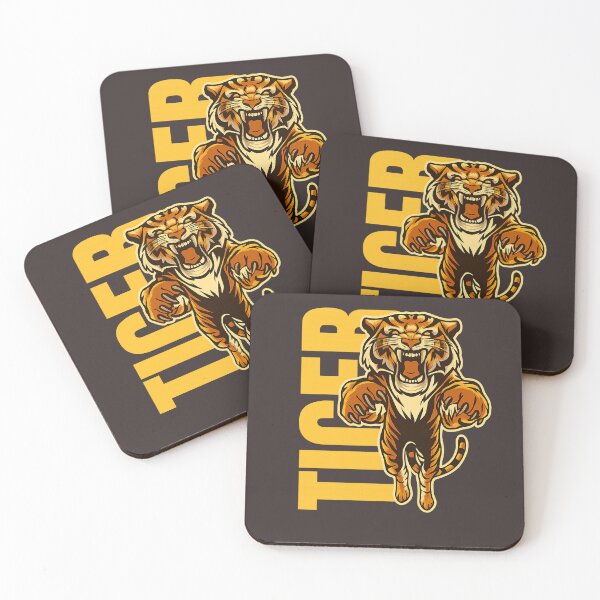 Item preview, Fierce Jumping Tiger – Bold Wild Animal Art designed and sold by PP Shop.