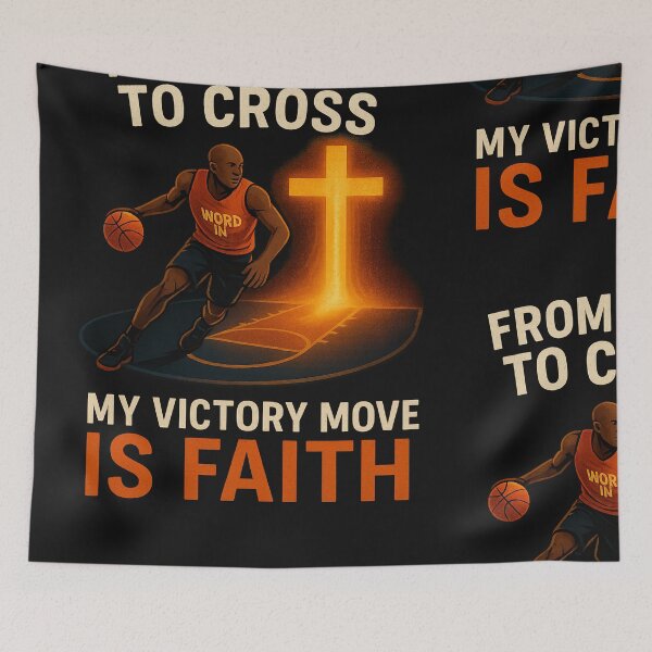 Item preview, “Faith Over Fame Duffle Bag – Christian Basketball Gear by FaithDripStudio | My Victory Move Is Faith” designed and sold by FaithDripStudio.