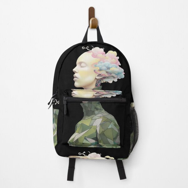 Item preview, Dreamstate Mind – Abstract Surreal Portrait with Pastel Clouds designed and sold by MomentumbyOla.