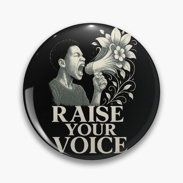 Item preview, Wellbeing Empowerment Megaphone Floral Art Illustration designed and sold by Shoot-The-Moon.