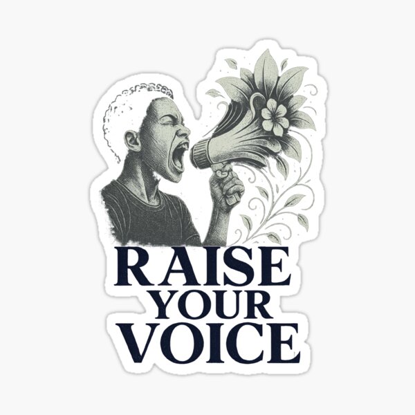 Item preview, Wellbeing Empowerment Megaphone Floral Art Illustration designed and sold by Shoot-The-Moon.