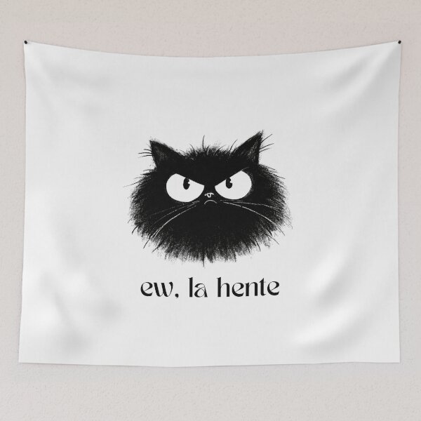 Item preview, Grumpy cat "Ew, la hente" designed and sold by VirtuousArt.