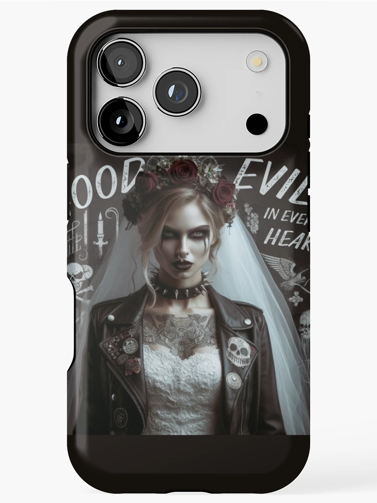 Thumbnail 1 of 4, iPhone Case, Gothic Bride Rocker Jacket designed and sold by Voodoo Store Paranormal Collections.