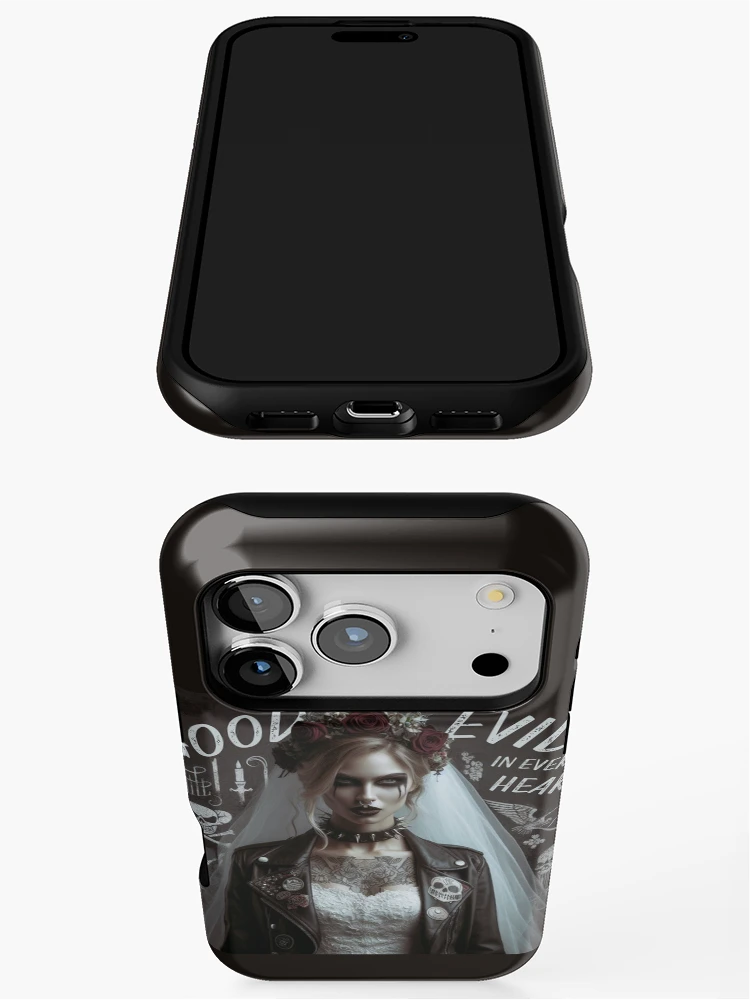 Thumbnail 3 of 4, iPhone Case, Gothic Bride Rocker Jacket designed and sold by Voodoo Store Paranormal Collections.