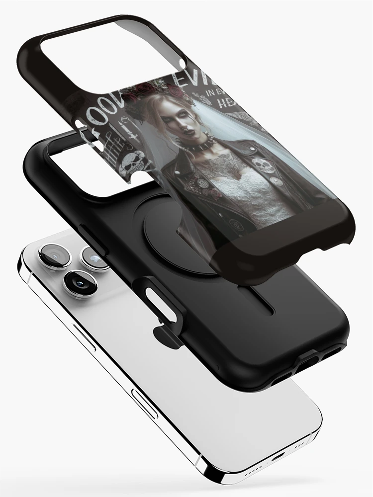 Thumbnail 2 of 4, iPhone Case, Gothic Bride Rocker Jacket designed and sold by Voodoo Store Paranormal Collections.