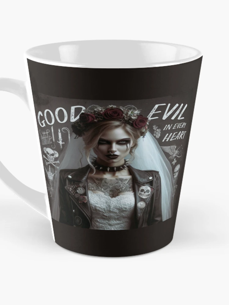 Thumbnail 3 of 4, Coffee Mug, Gothic Bride Rocker Jacket designed and sold by Voodoo Store Paranormal Collections.