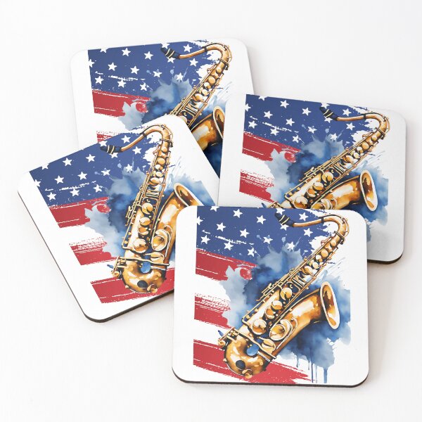 Item preview,   I love  saxophone,  Saxophone lover, Jazz , Blues music, American flag designed and sold by KolorellaS.