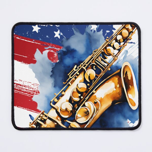 Item preview,   I love  saxophone,  Saxophone lover, Jazz , Blues music, American flag designed and sold by KolorellaS.