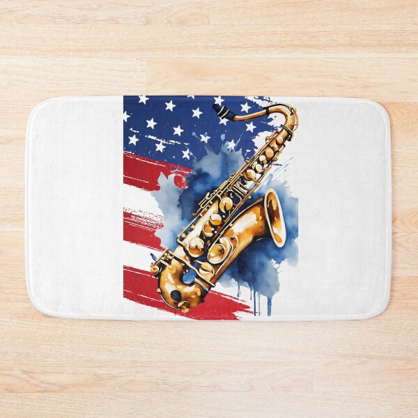Item preview,   I love  saxophone,  Saxophone lover, Jazz , Blues music, American flag designed and sold by KolorellaS.
