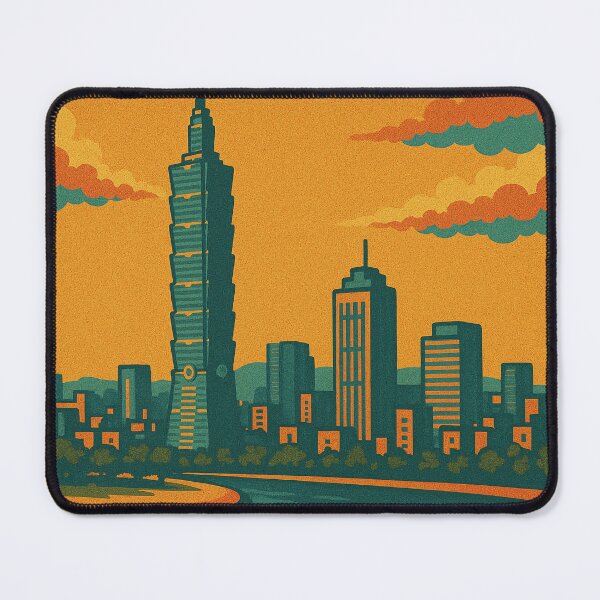 Item preview, Vibrant Retro Pop Art Travel Poster of Kaohsiung | Taiwan Cityscape Illustration | Bold Vintage City Art Print designed and sold by PaintedPixels01.