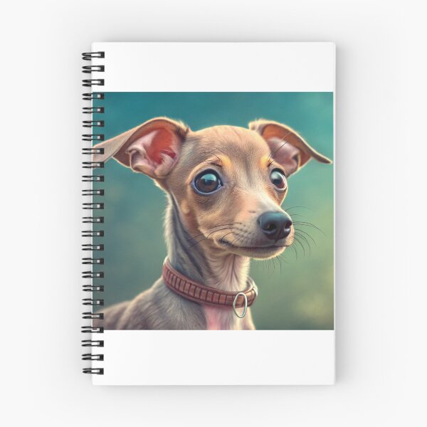 Item preview, Funny adorable portrait headshot of cute doggy. Italian Greyhound dog breed puppy, standing facing front designed and sold by elkuni.