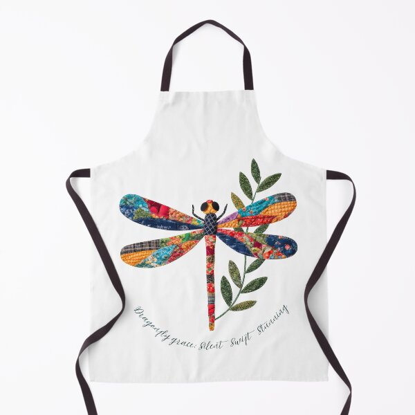 Item preview, Dragonfly grace: Silent Swift Stunning: Patchwork Dragonfly Fabric Collage Art designed and sold by Perennial Home & Gardens.