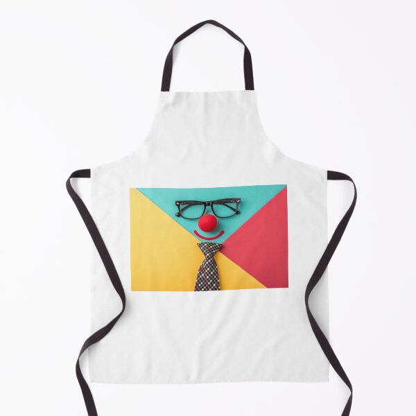 Item preview, Funny glasses, red clown nose and tie lie on a colored background designed and sold by elkuni.
