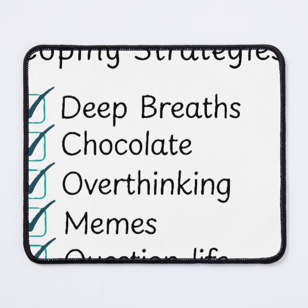 Item preview, Therapist Coping Strategies – Funny Mental Health Quote designed and sold by Therapun.