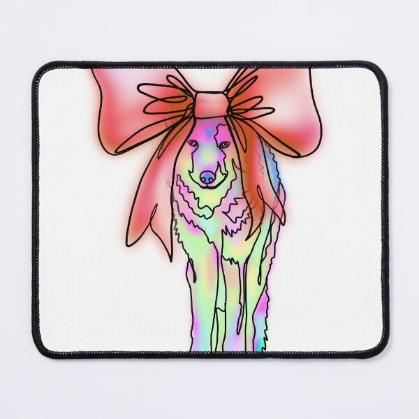 Item preview, Pastel Rainbow Wolf with Giant peach Bow – animalzinhats designed and sold by Ashley’sAnimalz.