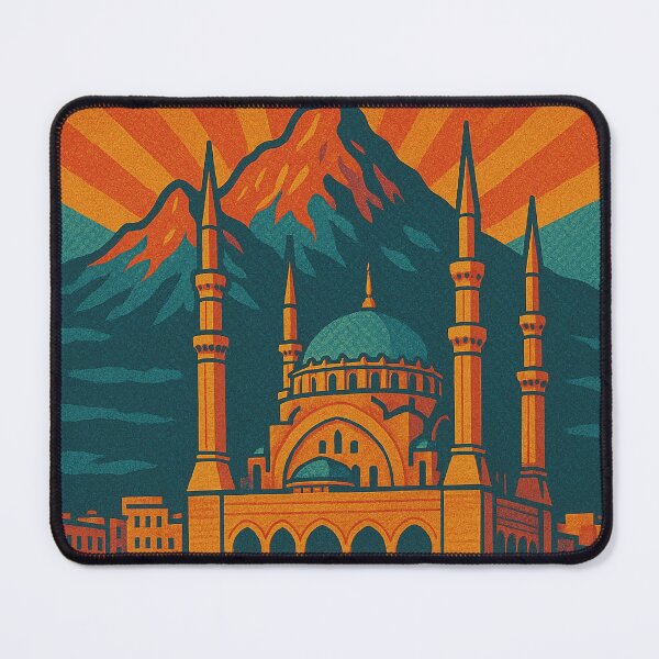 Item preview, Colorful Retro Pop Art Beirut Travel Poster | Vintage Middle East Wall Art | Lebanese Cityscape Illustration | Beirut Skyline Decor | Modern Retro Lebanon Print designed and sold by PaintedPixels01.