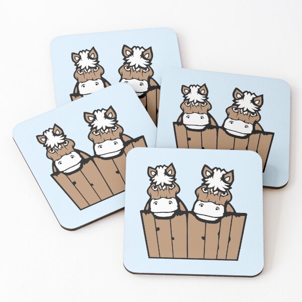 Item preview, 2 Horse Friends Team Behind Fence Looking Happy designed and sold by shirt-o-mat.