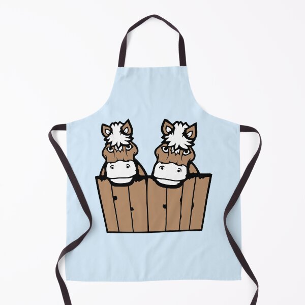 Item preview, 2 Horse Friends Team Behind Fence Looking Happy designed and sold by shirt-o-mat.