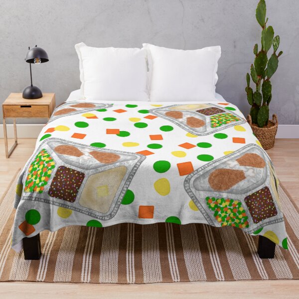 Item preview, Retro 80’s TV Dinner Tray Food Fried Chicken Peas Corn Carrots On White designed and sold by MBeesShop.