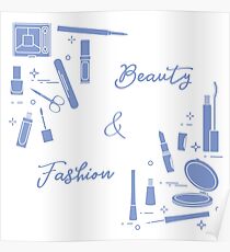 Decorative cosmetics. Accessories for nail care. Poster