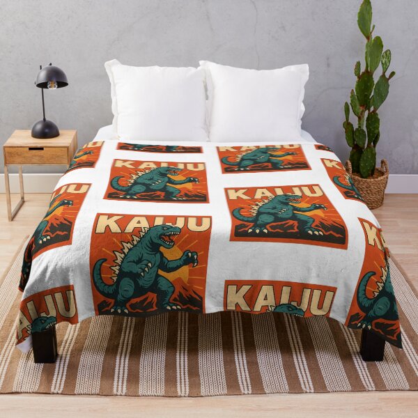 Artikelvorschau, Kaiju-Monster | Japanisches Riesentier im Retro-Stil | Vintage-Sci-Fi-Plakatkunst entworfen und verkauft von Stylewhimsy.