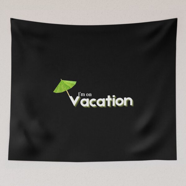 Item preview, I'm on Vacation Green Drink Umbrella designed and sold by SunandShade.