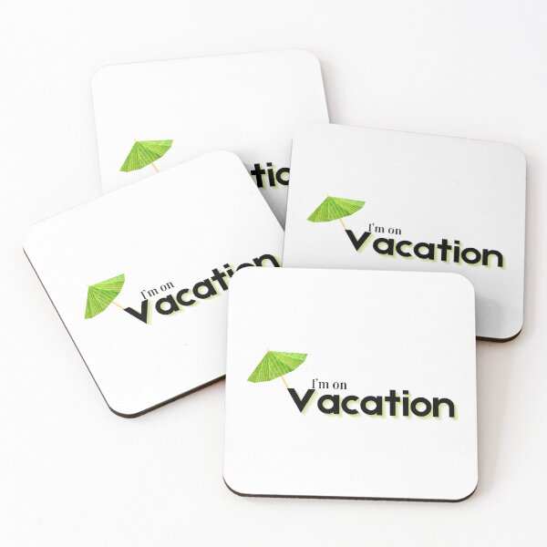 Item preview, I'm on Vacation Green Drink Umbrella designed and sold by SunandShade.