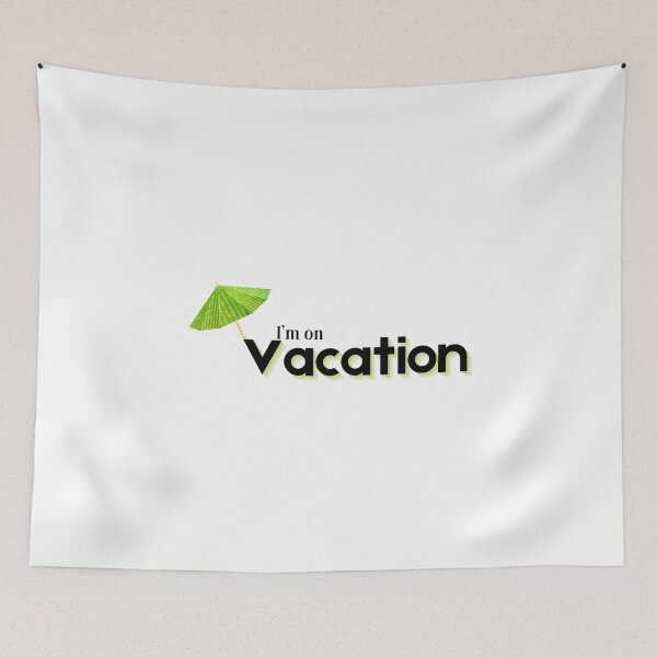 Item preview, I'm on Vacation Green Drink Umbrella designed and sold by SunandShade.