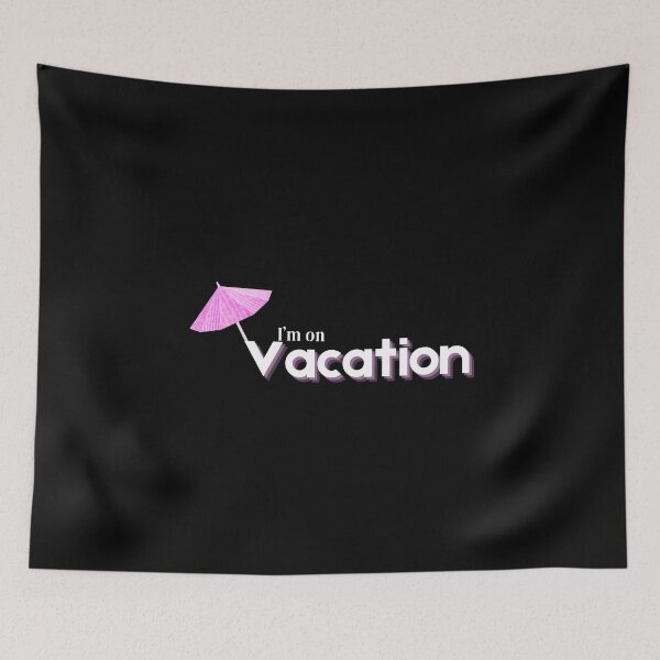 Item preview, I'm on Vacation Pink Drink Umbrella designed and sold by SunandShade.