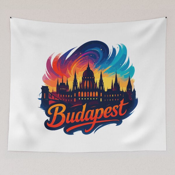 Item preview, Budapest Capital Hungary Silhouette Gift designed and sold by Pineapple-Tree.