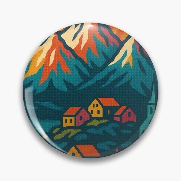 Item preview, Colorful Retro Pop Art Poster of Sisimiut | Vintage Greenland Travel Wall Art | Arctic Coastal Town Illustration | Bold Nordic Landscape Decor designed and sold by PaintedPixels01.