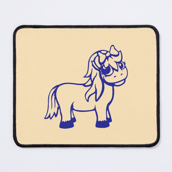 Item preview, Horse Girl Pony Beautiful Long Hair Bow Tie Drawing designed and sold by shirt-o-mat.