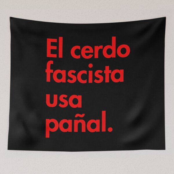 Item preview, The Fascist pig wears a diaper - in Spanish - El cerdo fascista usa pañal designed and sold by Thelittlelord.