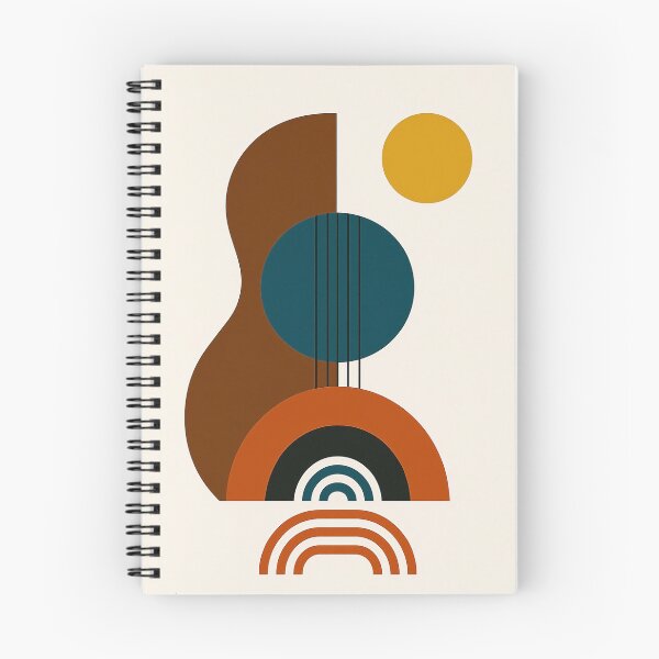 Item preview, Geometric Guitar  Mid-Century Modern Acoustic Art Print designed and sold by Lowtech.