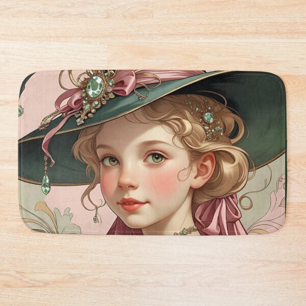 Item preview, Pink Ribbon Young Witch in Art Nouveau designed and sold by Edenglow Prints & Peculiars.
