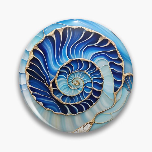 Item preview, Abstract Blue Shell Spirals designed and sold by Lightworker11.