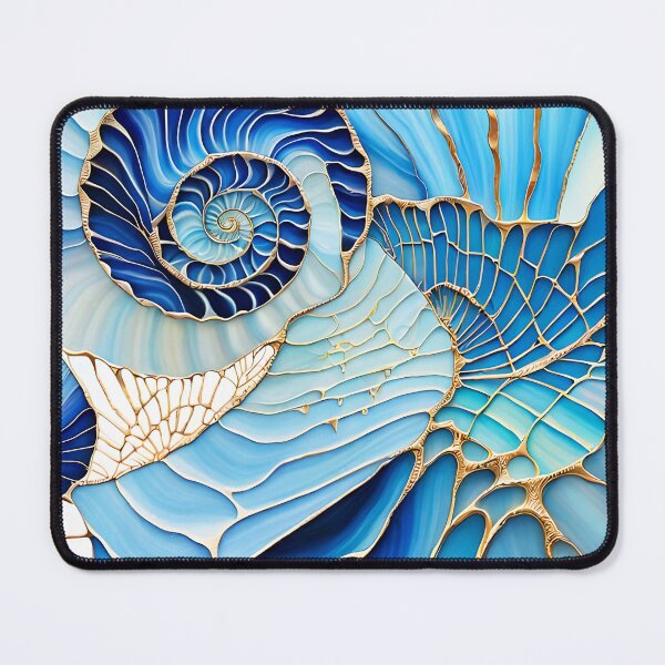 Item preview, Abstract Blue Shell Spirals designed and sold by Lightworker11.